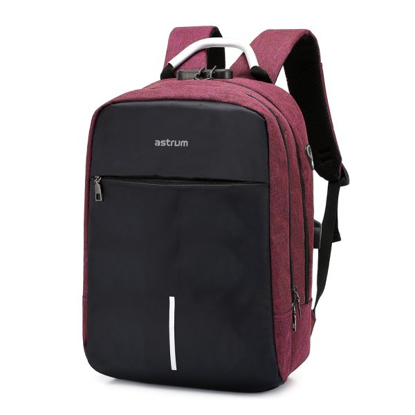 LB220 BACKPACK OXFORD 300D 15 RED/BLACK"