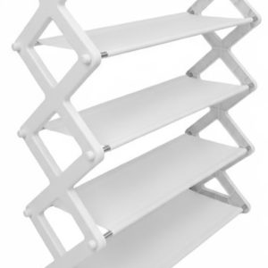 Nordic Wind Cross 5 Tier 15 Shoe Rack White