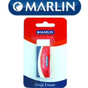 Marlin Vinyl Eraser 60 X 20 X 10mm Single Blister Pack
