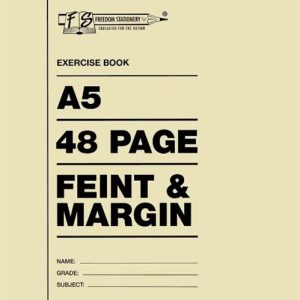 Freedom A5 48 Pages Exercise Book Feint And Margin 5 Pack