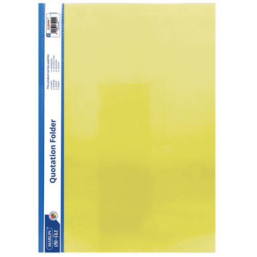 Marlin A4 Quotation and Presentation Folder – Yellow