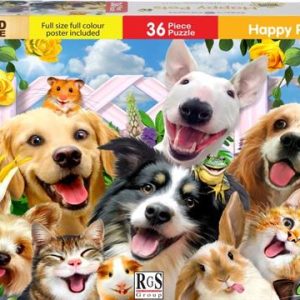 RGS 36pc Happy Pets Wooden Puzzle