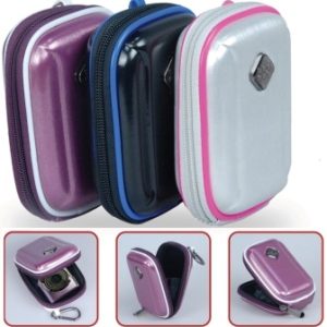 Promate Purple Amba Aluminum Finish Hard Shell Camera Case