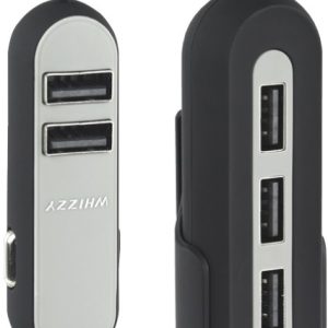 Whizzy Black 5 Port USB Family Car Charger