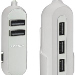 Whizzy White 5 Port USB Family Car Charger