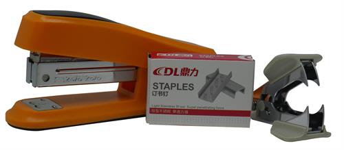 DLOffice Basic Mini Half Strip Stapler Set Orange –