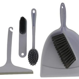 Casey 5 Pack Dust Pan Broom Set White