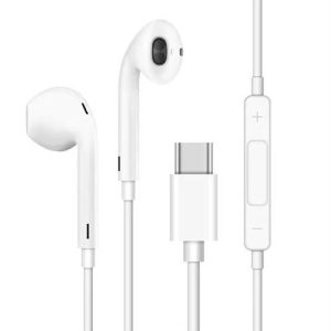 EZRA 3.5mm To TypeC White Digital Earphones 1.2m Length