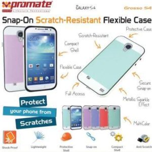 Promate Red  Grosso S4 Scratch Resistant Flexible Case