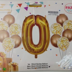 Casey 13pc Gold and White Balloon Set Nr.0