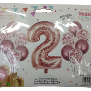 Casey 13pc Rose Gold and White Balloon Set Nr.2