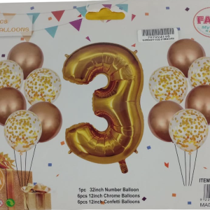 Casey 13pc Gold and White Balloon Set Nr.3