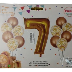 Casey 13pc Gold and White Balloon Set Nr 7
