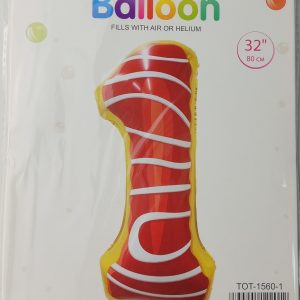Casey 102cm Donut Balloon Number.1 Retail Packaging No