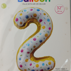 Casey 102cm Donut Balloon Number 2