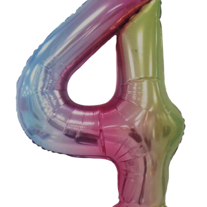 Casey 102cm Rainbow Balloon Number 4
