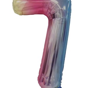 Casey 102cm Rainbow Balloon Number.7 Retail Packaging No