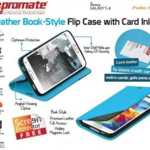 Promate Blue Folio S5 Bookcover
